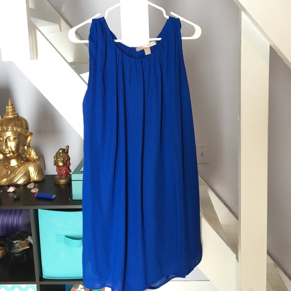 Blue shirt dress